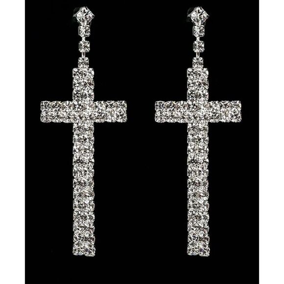 Cross Earrings - Picture 2 of 8